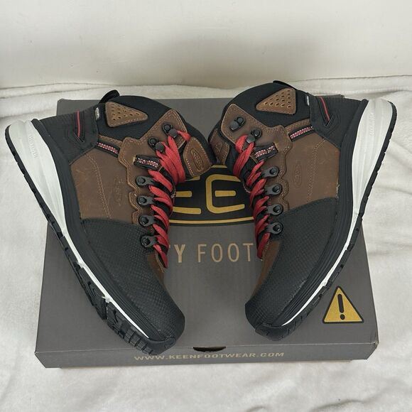 Keen 'Red Hook Mid' Men's Leather WP EH Safety Toe Oil/Slip Resistant Work Boot - Picture 13 of 16